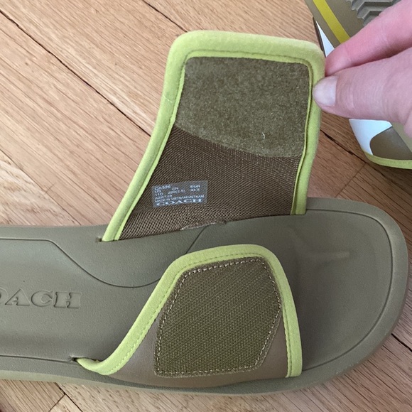 New Coach CA326 Mens Size 11 Light Surplus Sport Colorblock Slides Sandals $179 - Picture 7 of 7